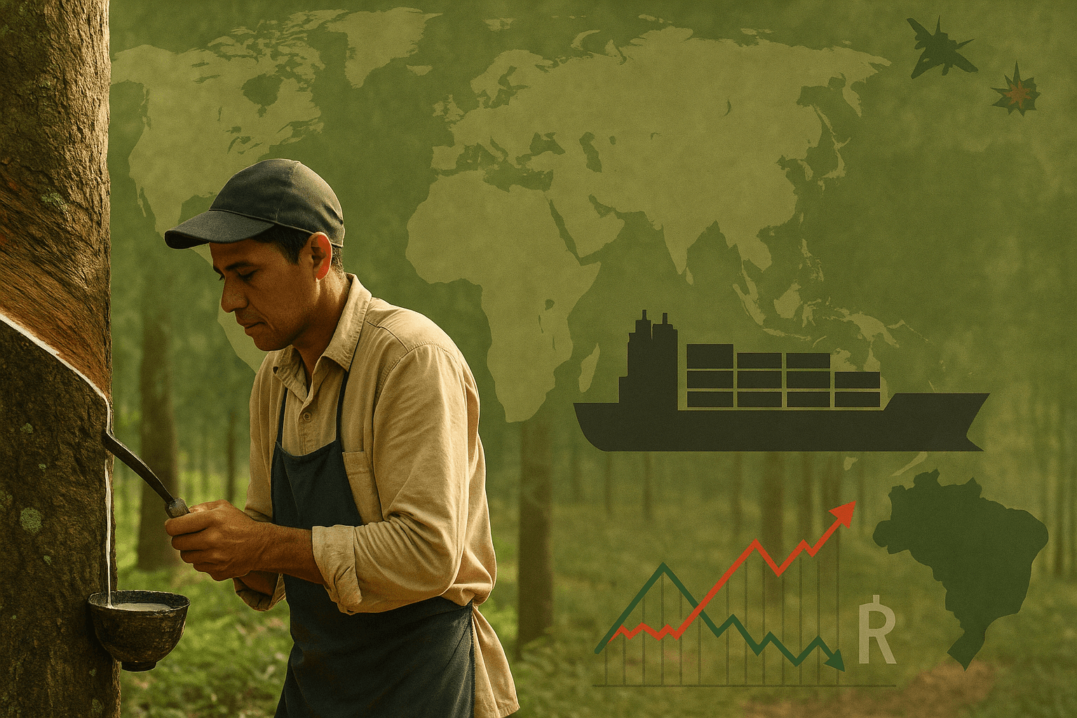 Guerras, logística e câmbio: como o preço da borracha natural pode reagir no mercado brasileiro